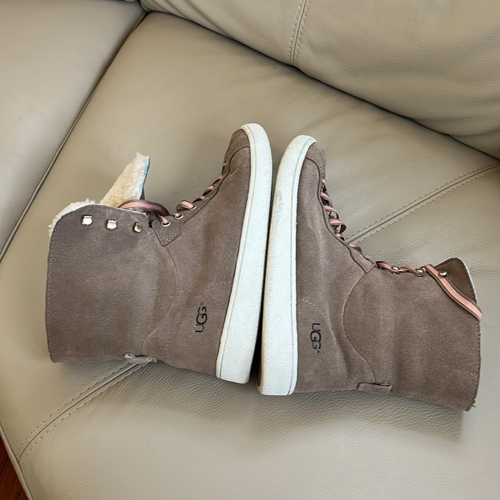 UGG Women's Tan High-Top Sneakers - Picture 3 of 9